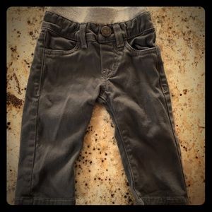 Gray Jeans with Elastic Pull On Waist